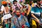 Circus performers are seen during the pre-Carnival Fuzue parade