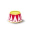 Circus show animal podium with star