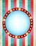 Circus striped background with retro shining banner. Design for presentation, concert, show