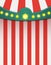 Circus striped background with vintage tent. Design for presentation, concert, show