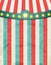 Circus striped background with vintage tent. Design for presentation, concert, show