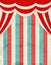 Circus striped background with vintage tent. Design for presentation, concert, show