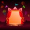 Circus tent with balloons at night