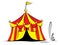 Circus tent with flag