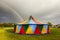 Circus tent and a rainbow