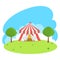 Circus tent summer festival banner