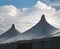 Circus Tents with Cumulus Clouds