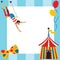 Circus themed party invitation