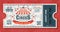 Circus tickets. Vintage carnival event banner, retro luxury coupon with marquee and party announcement. Vector circus