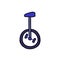 Circus unicycle doodle icon