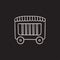 Circus wagon sketch icon.