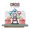 Circus wheel and tent design