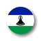 Cirlce vector flag of Lesotho