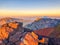 cirque de cilaos at sunset view from piton des neiges