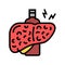 cirrhosis hepatitis color icon vector illustration
