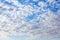 Cirrocumulus Cloud in blue sky