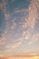 Cirrocumulus clouds sunset sky landscape