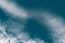 Cirrostratus weather sky blue air background cirrocumulus high