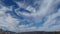 Cirrus clouds against blue sky July