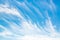Cirrus clouds in a blue sky