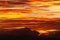Cirrus clouds orange yellow sunset