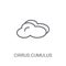 Cirrus cumulus icon. Trendy Cirrus cumulus logo concept on white