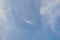 Cirrus High Clouds. White streaked clouds shaped like feathers. It is an ice crystal that usually occurs on a good day