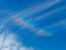 Cirrus iridescent clouds due to air pollution