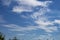 Cirrus stratus clouds against a blue sky