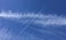 Cirrus type wispy cloud formation with arrow type effect