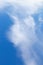 Cirrus white cloud in blue sky