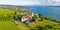 Cistercians monastery Birnau at Lake Constance panorama aerial view baroque pilgrimage church in Germany