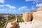 Citadel buildings and city rooftops, Victoria, Gozo.