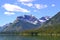 Citadel Peaks along the shore of Upper Waterton Lake at Glacier National Park