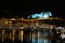 Citadel and port of Bonifacio Corsica by night