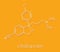 Citalopram anti-depressant drug molecule. Skeletal formula.