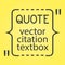 Citation text box. Frame for decoration quote and other information. blank template. bubble. Empty . Business card