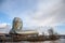 Cite du Vin main building during a sunny afternoon. Cite du Vin wine city is the wine museum dedicated to Bordeaux