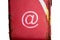 CITES symbol on red post box have the rust on white background