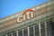 CITI logo at top of company offices at Canary Wharf