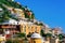 Citiscape and landscape of Positano town at Amalfi Coast