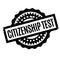 Citizenship test rubber stamp