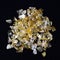 Citrine yellow gem geode crystals geological mineral as nice background close up