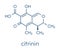 Citrinin mycotoxin molecule. Skeletal formula.