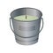 Citronella bucket candle isolated on white background.