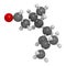 Citronellal citronella oil molecule, 3D rendering. Used in insect repellents. Atoms are represented as spheres with conventional