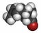 Citronellal citronella oil molecule. Used in insect repellents. 3D rendering. Atoms are represented as spheres with conventional