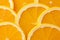 Citrus allure Fresh orange, yellow background, a canvas with space