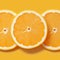 Citrus allure Fresh orange, yellow background, a canvas with space