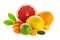 Citrus fresh fruit on white background